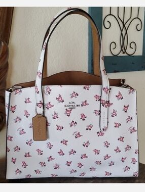 Coach Charlie Carryall Bag With Floral Bloom Print